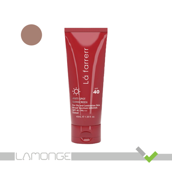 کرم ضد آفتاب SPF40 رنگ برنز لافارر مناسب پوست چرب و مستعد آکنه-min