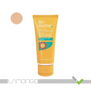 کرم ضد آفتاب SPF50 بژ روشن بایومارین مناسب پوست خشک و معمولی