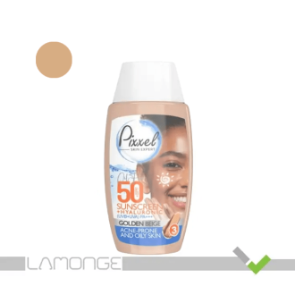 کرم ضد آفتاب SPF50 بژ طلایی پیکسل مناسب پوست چرب-min