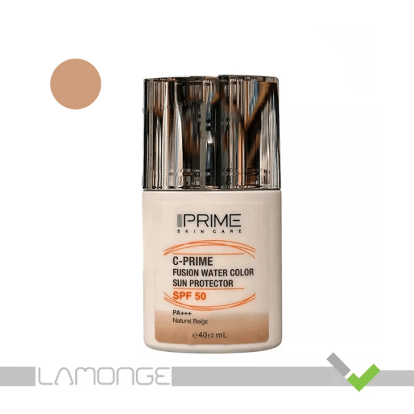 ضد آفتاب فلوئیدی SPF50 پرایم رنگ بژ طبیعی حاوی ویتامین C