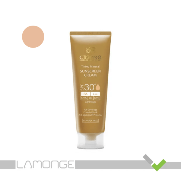 ضد آفتاب SPF30 بژ روشن فیزیکال سینره حجم ۵۰ میلی لیتر