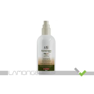 کرم ضد آفتاب +SPF 50 انواع پوست بی رنگ پمپی 100میل ژوت