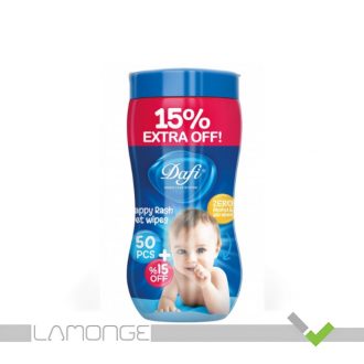 دستمال مرطوب کودک کمر باریک دافی مدل Extra بسته 50 عددی