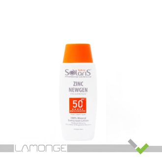 لوسیون ضد آفتاب SPF50 آردن سولاریس مدل Zinc Newgen مناسب پوست حساس