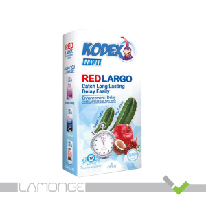 کاندوم تاخیری کدکس مدل Red Largo بسته 12 عددی
