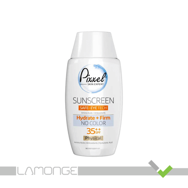 کرم ضد آفتاب SPF35 بی رنگ دور چشم و صورت پیکسل حجم 50 میلی لیتر