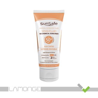 فلوئید ضد آفتاب پوست حساس و مستعد به قرمزی SPF50 سان سیف حجم 50 میلی لیتر