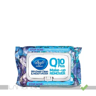 دستمال مرطوب پاک کننده آرایش دافی مدل Q10 طرح گل