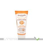 فلوئید ضد آفتاب پوست حساس و مستعد به قرمزی SPF50 سان سیف حجم 50 میلی لیتر