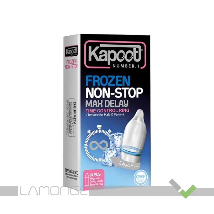 6263331112703 کاندوم تاخیری کاپوت مدل Frozen Non Stop بسته 10 عددی - Image 1