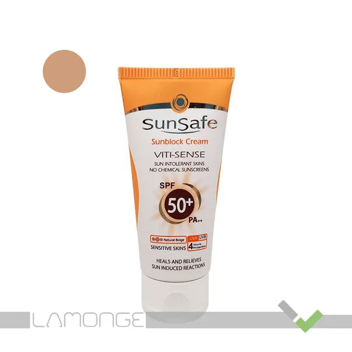 سانسیفa-6260147740069 ضد آفتاب بژ طبیعی فاقد جاذب شیمیایی SPF50 سان سیف حجم 50 میلی لیتر - Image 1