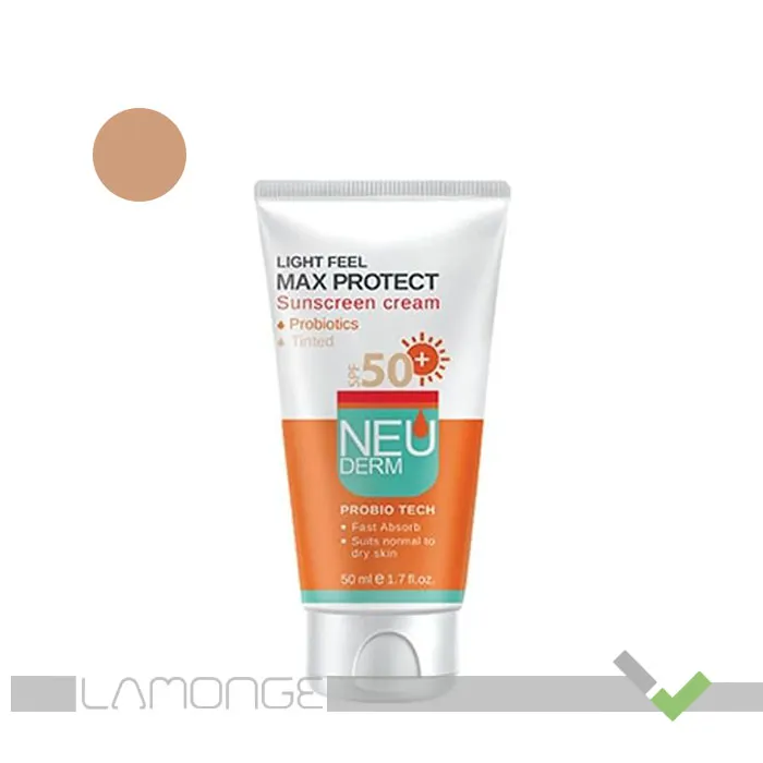 نئودرمc-6260482534569 کرم ضد آفتاب SPF50 بژ طبیعی نئودرم مدل Max Protect مناسب پوست خشک 50 میلی لیتر - Image 1