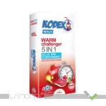 کاندوم تاخیری کدکس مدل Warm Challenger 5 in 1 بسته 12 عددی