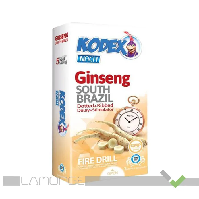 کاندوم جینسینگ کدکس تاخیری بسته 12 عددی