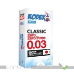 کاندوم کدکس مدل Classic 0.03 بسته 12 عددی