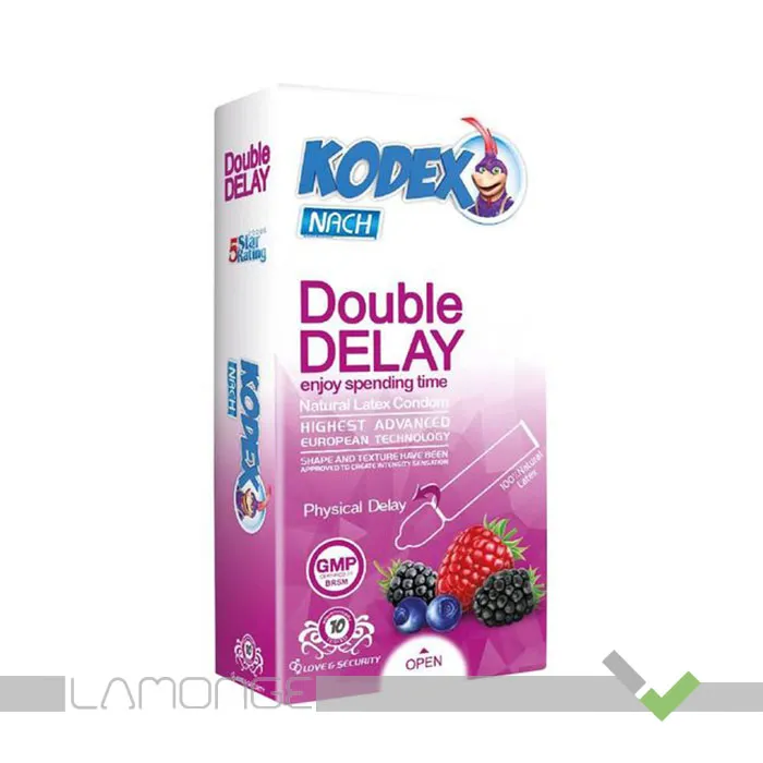 کدکسb-6260623330364 کاندوم تاخیری کدکس مدل Double Delay بسته 10 عددی - Image 1