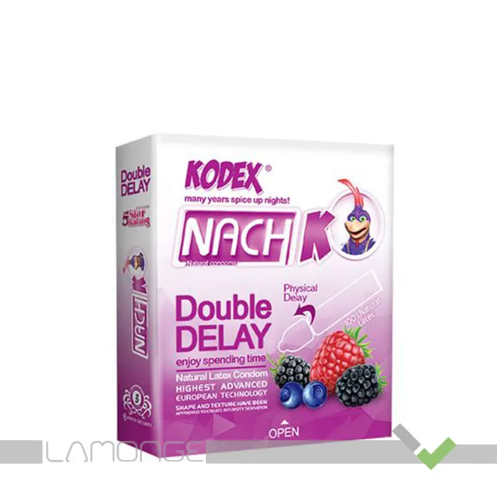 کدکسb-6260623330418 کاندوم تاخیری کدکس مدل Double Delay بسته ۳ عددی - Image 1