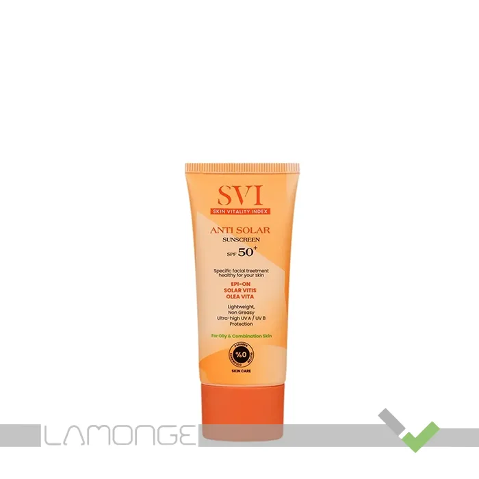 6262968000452 کرم ضدآفتاب بی رنگ SPF50 مناسب پوست چرب اس وی آی - Image 1