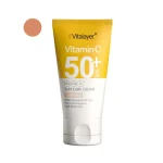 کرم ضد آفتاب SPF50 بژ کاراملی حاوی ویتامین C ویتالیر حجم 40 میلی لیتر