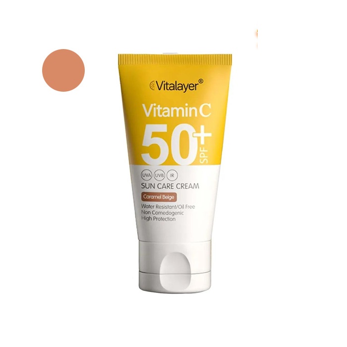 6267552800999 copy 2 کرم ضد آفتاب SPF50 بژ کاراملی حاوی ویتامین سی ویتالیر 40میل - Image 1