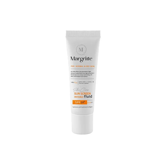 فلوئید خشک فلوئید ضد آفتاب بی رنگ پوست نرمال و خشک SPF50 مارگریت 50 میل - Image 1