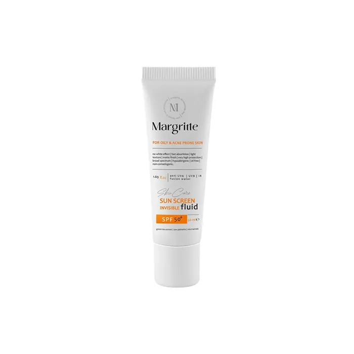 فلوئید چرب فلوئید ضد آفتاب بی رنگ پوست چرب و مستعد آکنه SPF50 مارگریت 50 میل - Image 1
