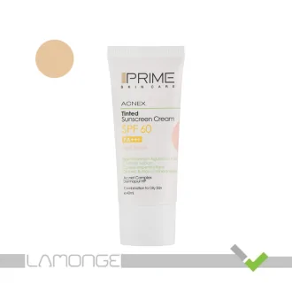 کرم ضد آفتاب SPF60 بژ روشن پرایم مناسب پوست چرب